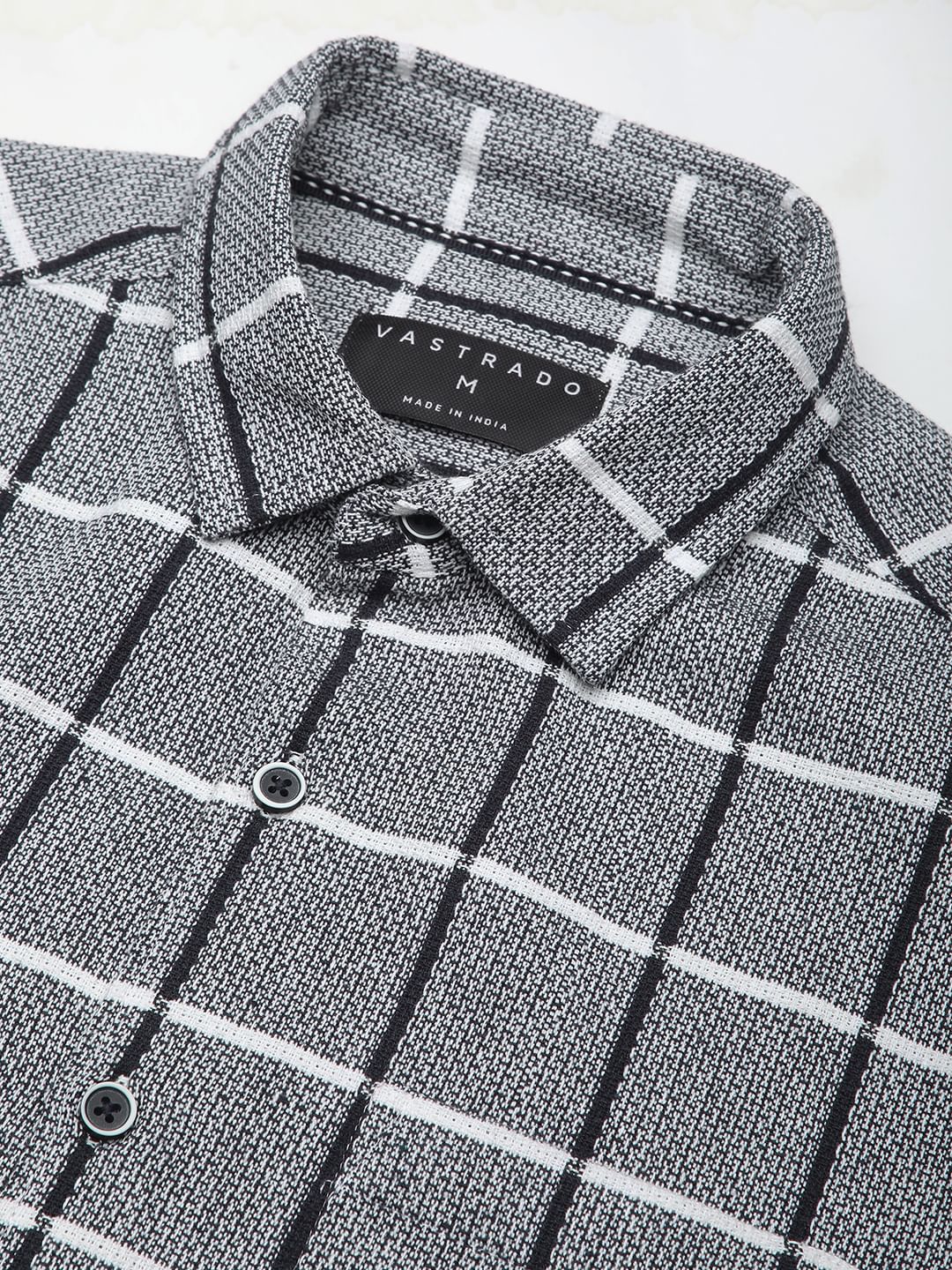 Black & White Interweave Window Checked Shirt - Image 3