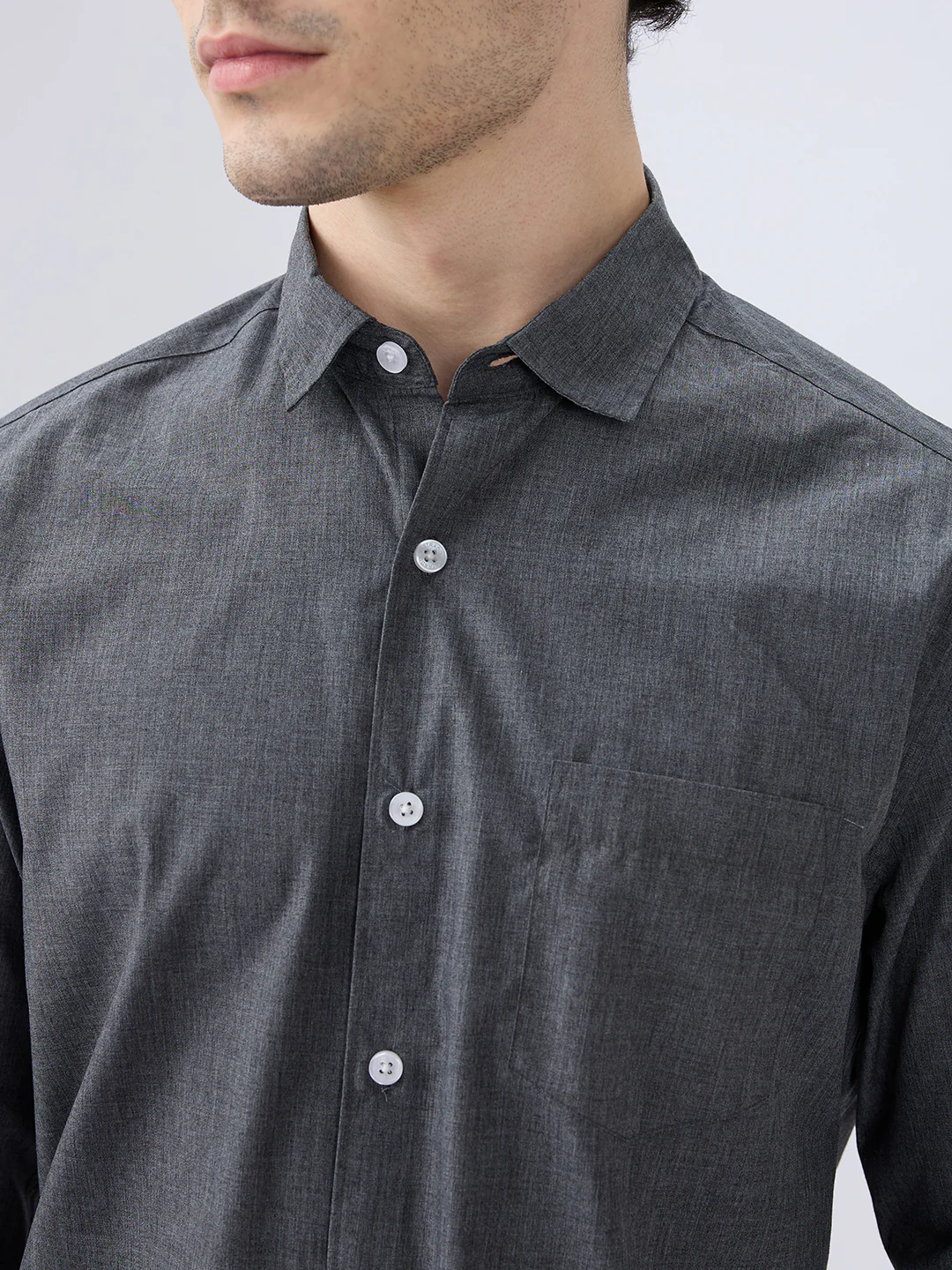 Charcoal Grey Everyday Shirt - Image 3