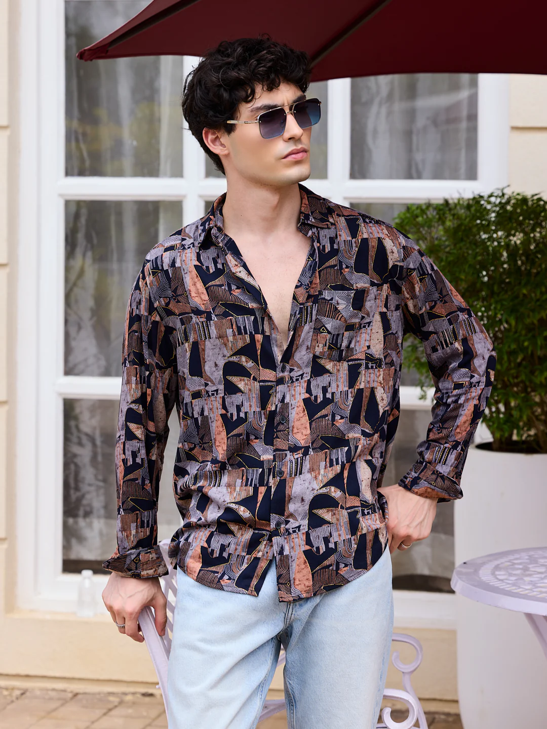 Fusion Hues Foil Printed Shirt - Image 4