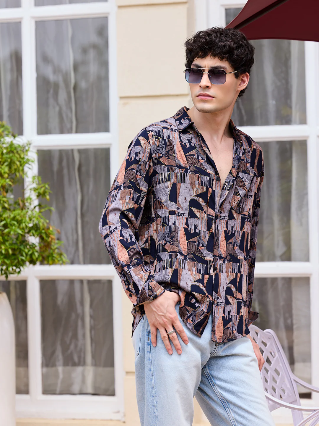 Fusion Hues Foil Printed Shirt - Image 5