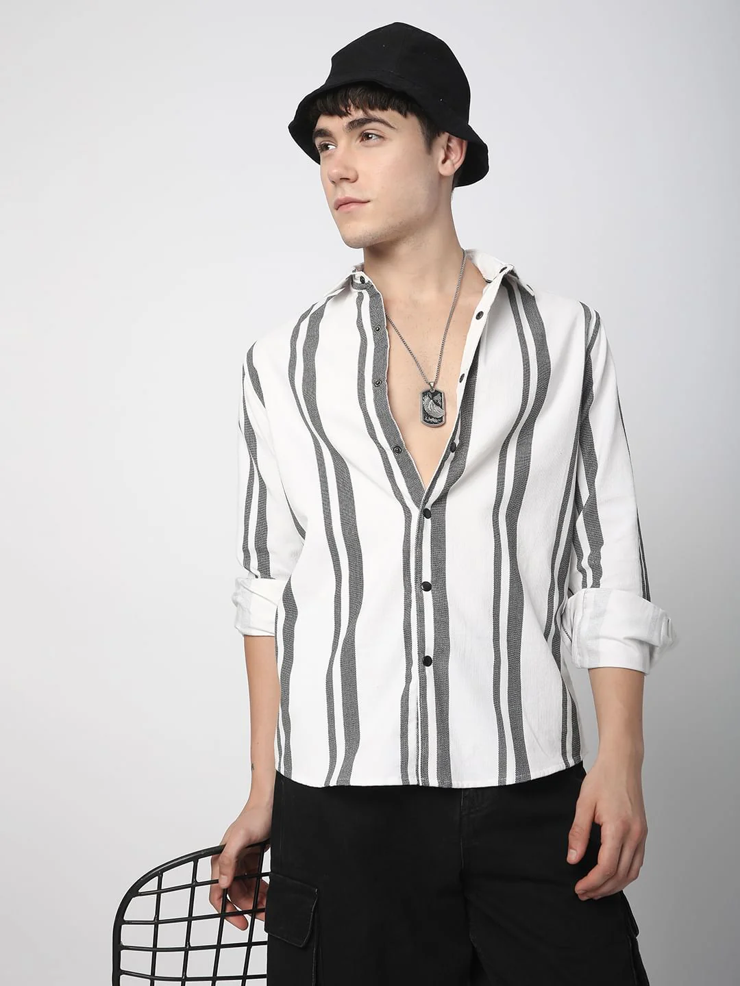 Haute Monochrome Striped Corduroy Shirt - Image 4
