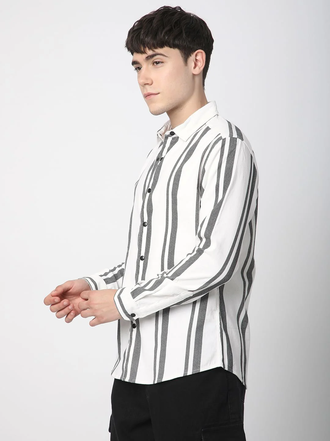 Haute Monochrome Striped Corduroy Shirt - Image 6