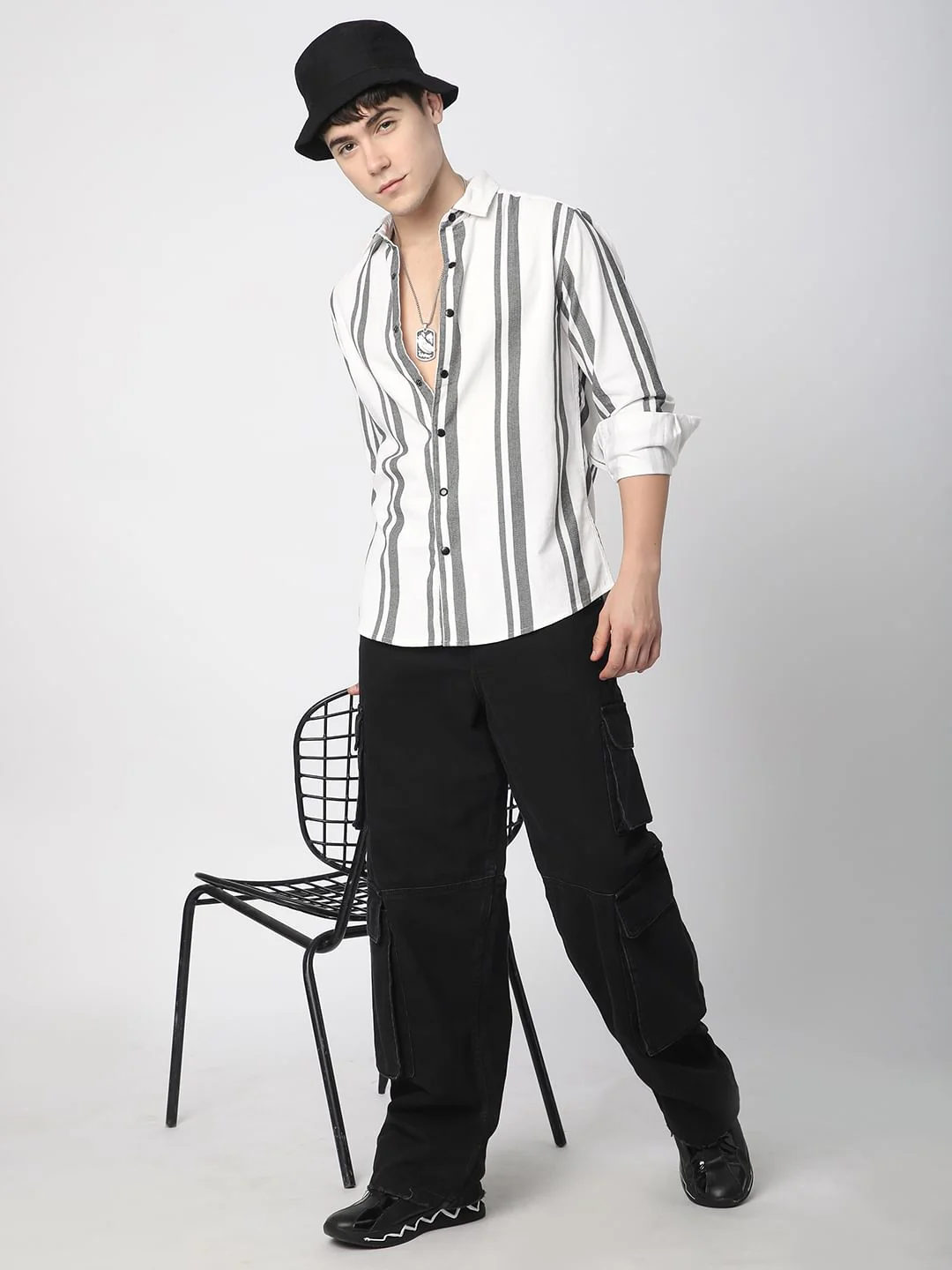 Haute Monochrome Striped Corduroy Shirt - Image 8