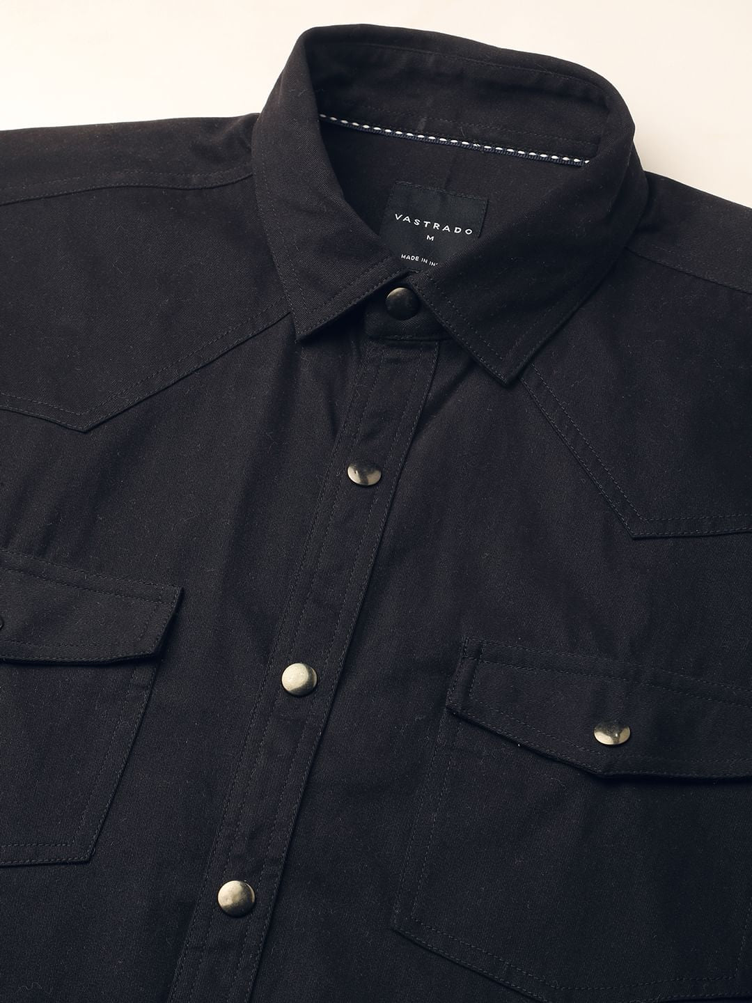 Intense Black Double Pocket Overshirt - Image 3