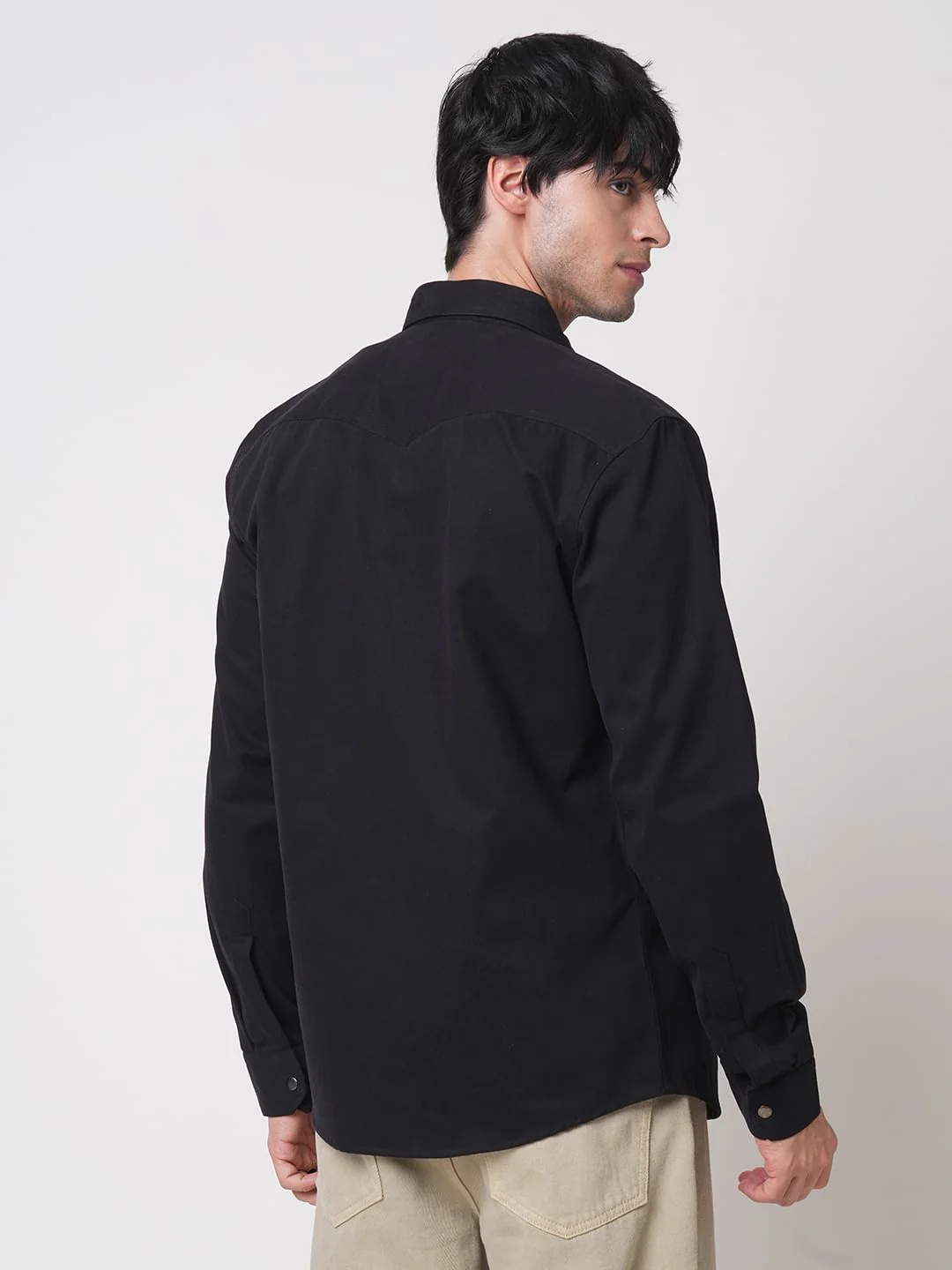Intense Black Double Pocket Overshirt - Image 7