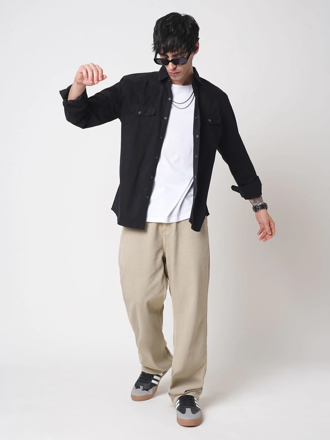 Intense Black Double Pocket Overshirt - Image 8