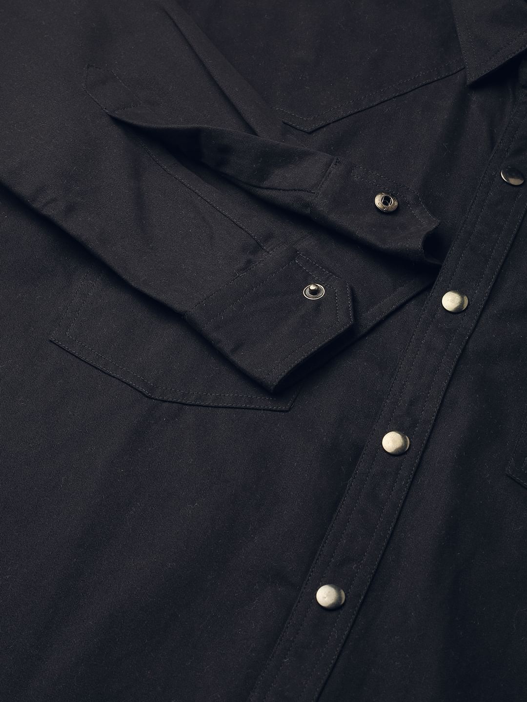 Intense Black Double Pocket Overshirt - Image 9