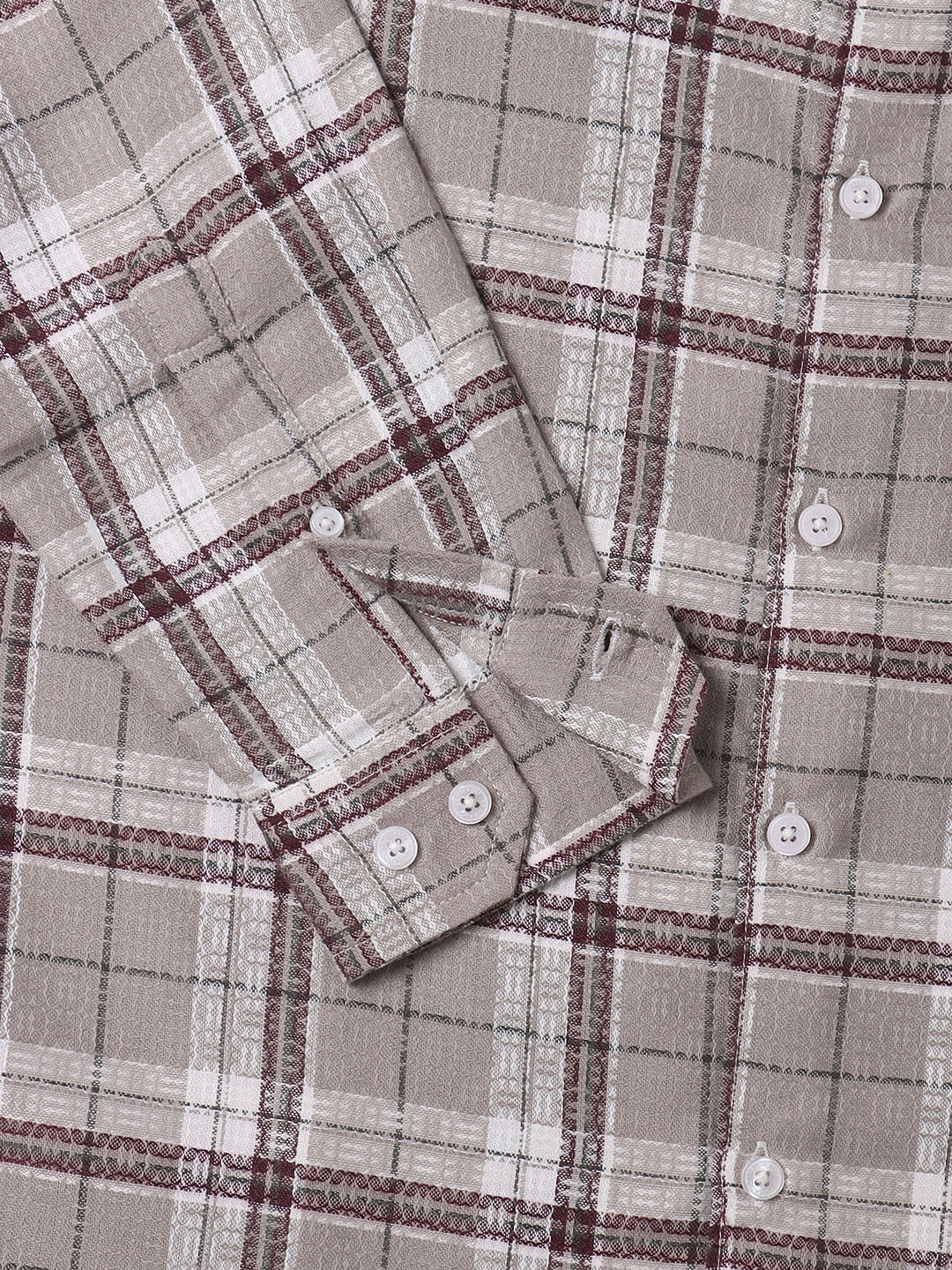 Multicolour Jacquard Checkered Shirt - Image 9