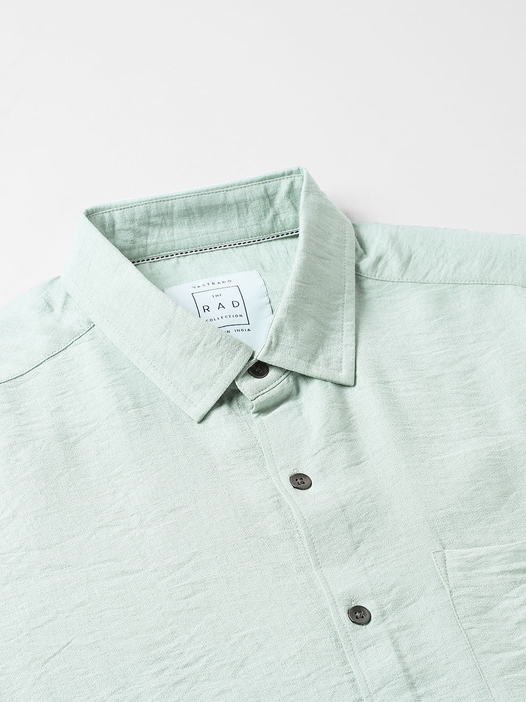 Premium Italian Linen Pastel Green Crinkle Shirt - Image 9